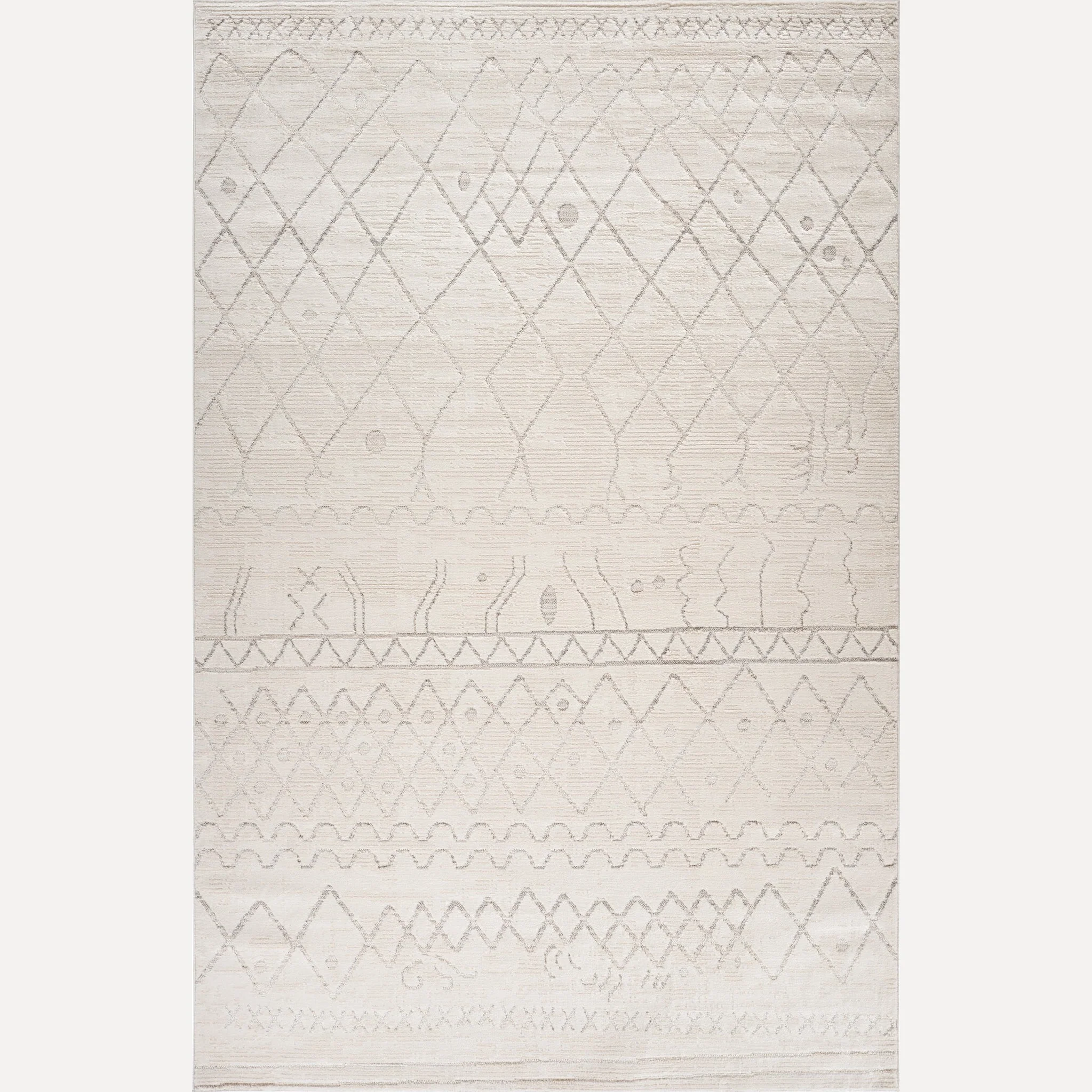 Tulum Beige Textured Moroccan Area Rug - Image 9