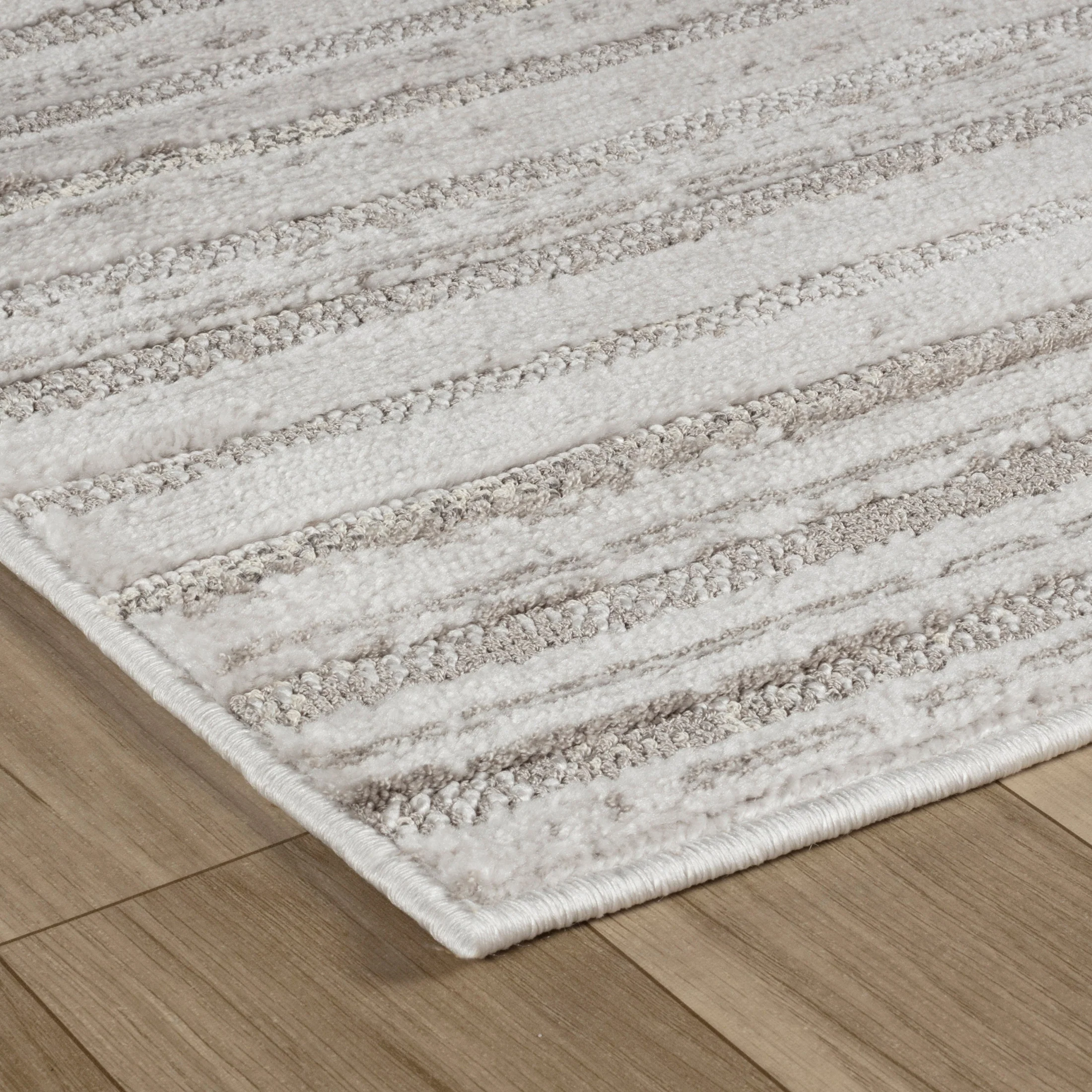 Tulum Grey Geometric Pattern Area Rug - Image 4