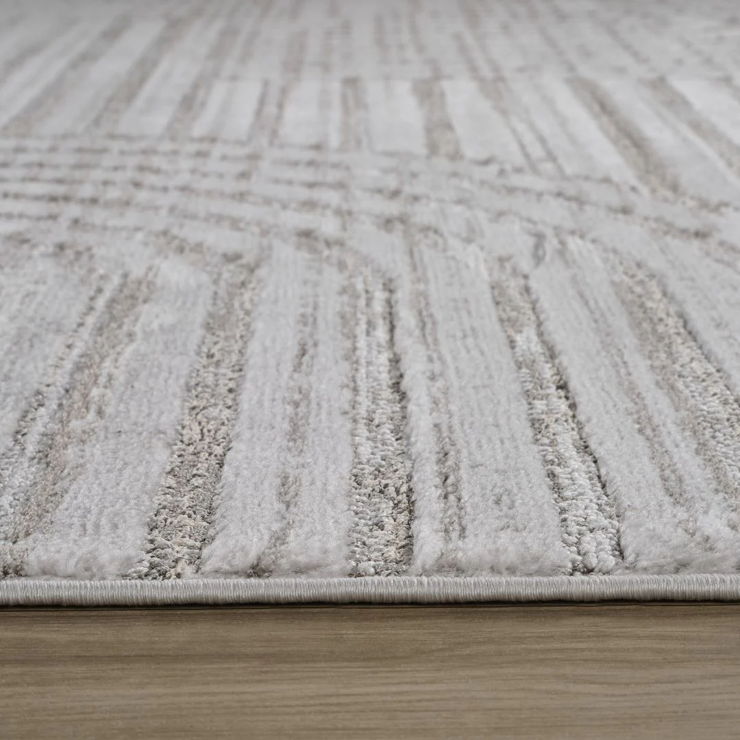 Tulum Grey Geometric Pattern Area Rug - Image 5