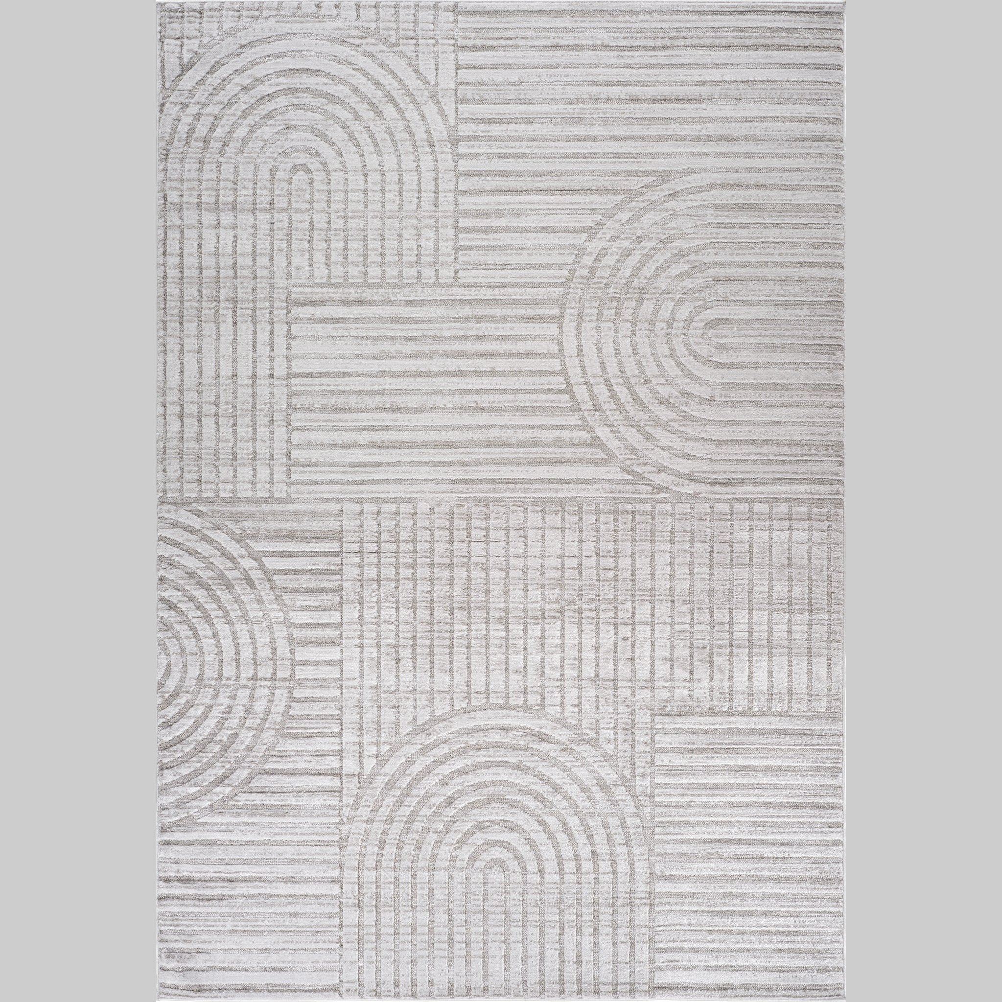 Tulum Grey Geometric Pattern Area Rug - Image 8