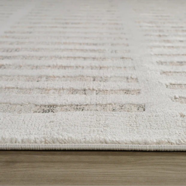 Tulum Beige Linear Modern Area Rug - Image 6