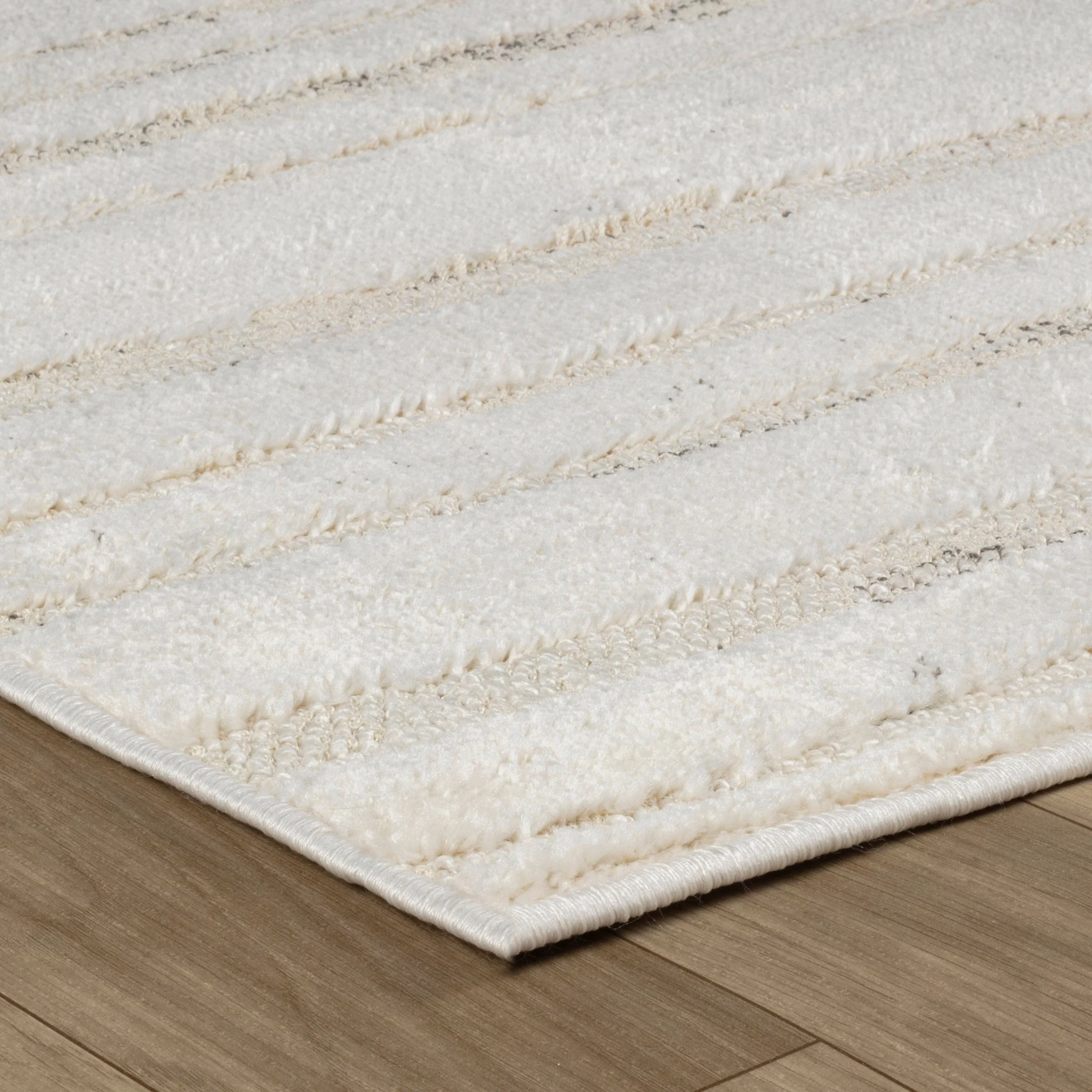 Tulum Beige Geometric Grid Area Rug - Image 4