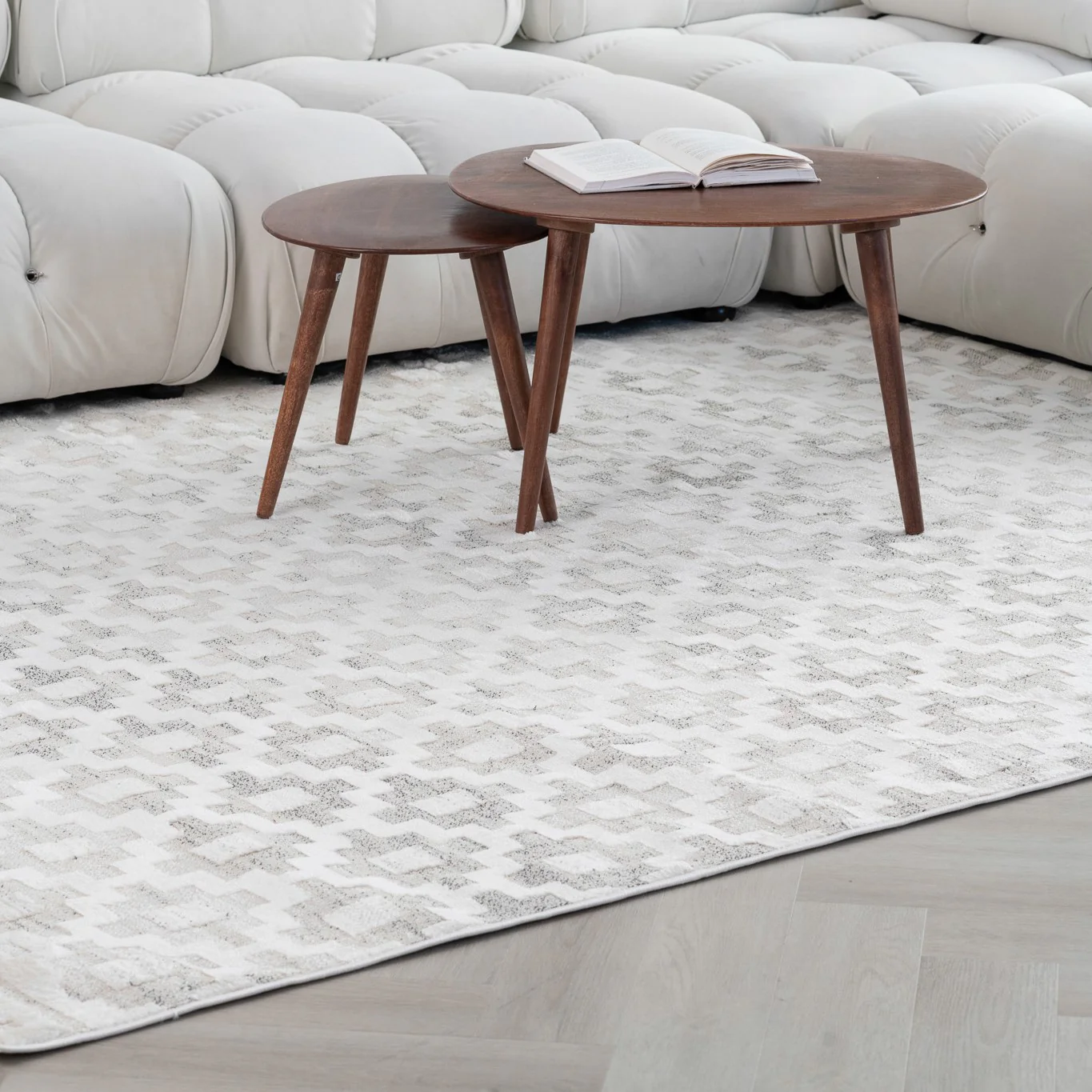 Tulum Beige Abstract Lines Area Rug - Image 3