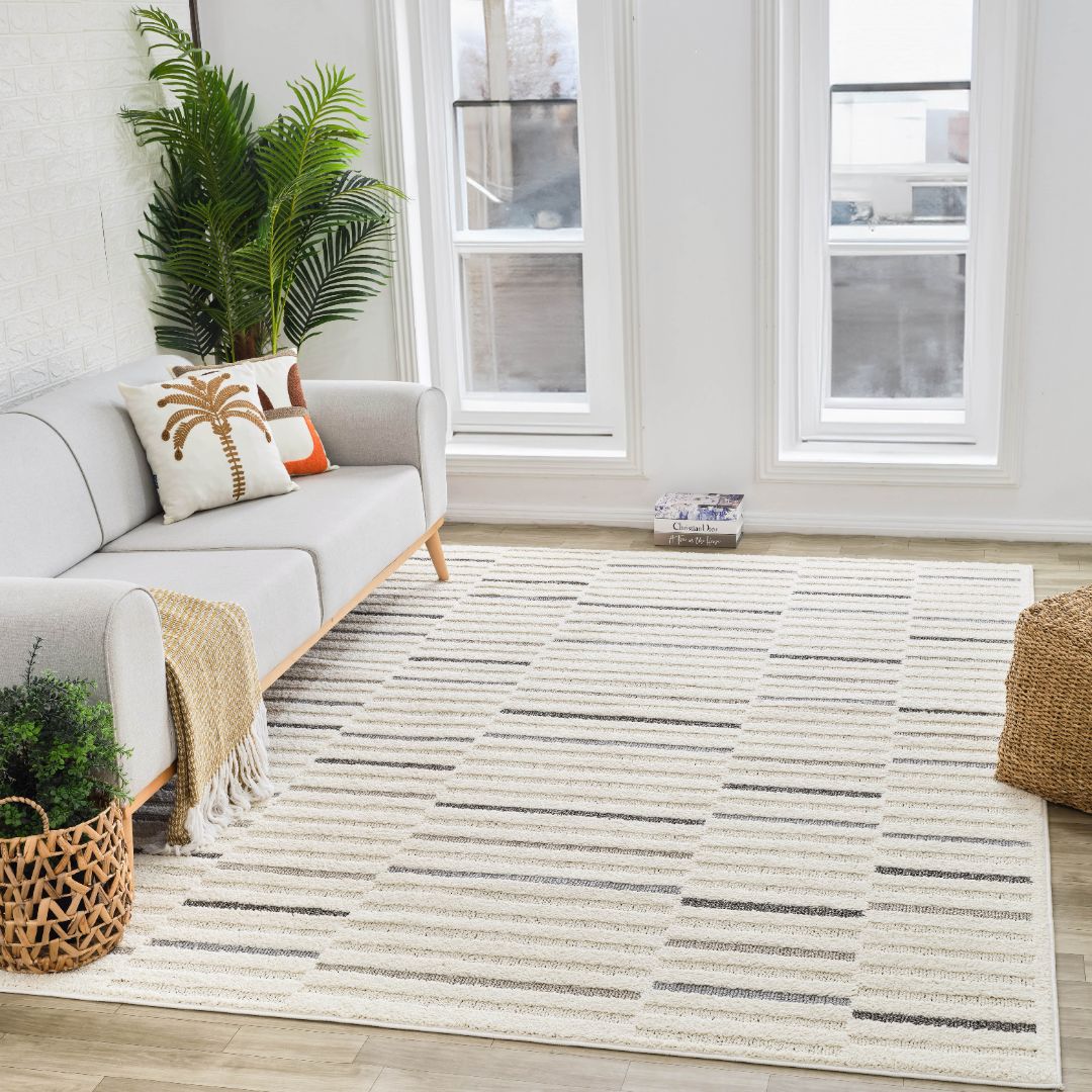 Valencia White Subtle Damask Area Rug - Image 4