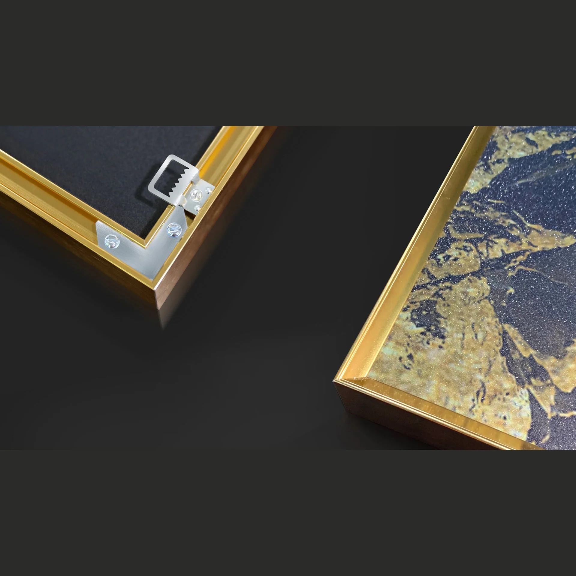 Valley Set of 4 Alloy Matt - Golden Frame Wall Art - Image 8