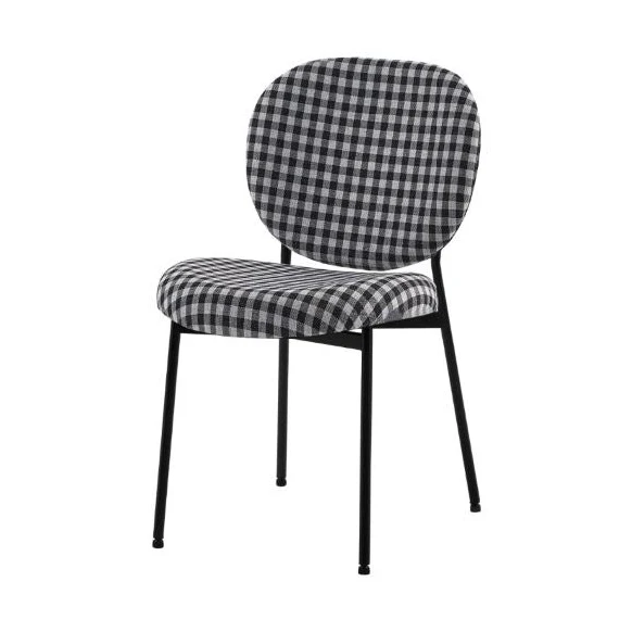 Vashi Dining Chair - Black 'n White Plaid - Image 3