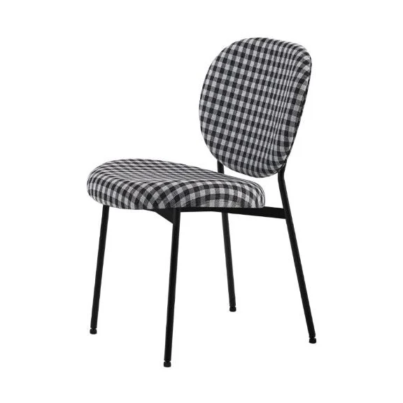 Vashi Dining Chair - Black 'n White Plaid - Image 4