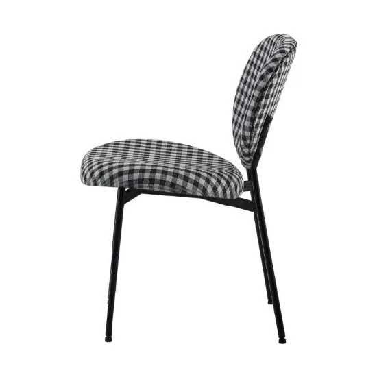 Vashi Dining Chair - Black 'n White Plaid - Image 5