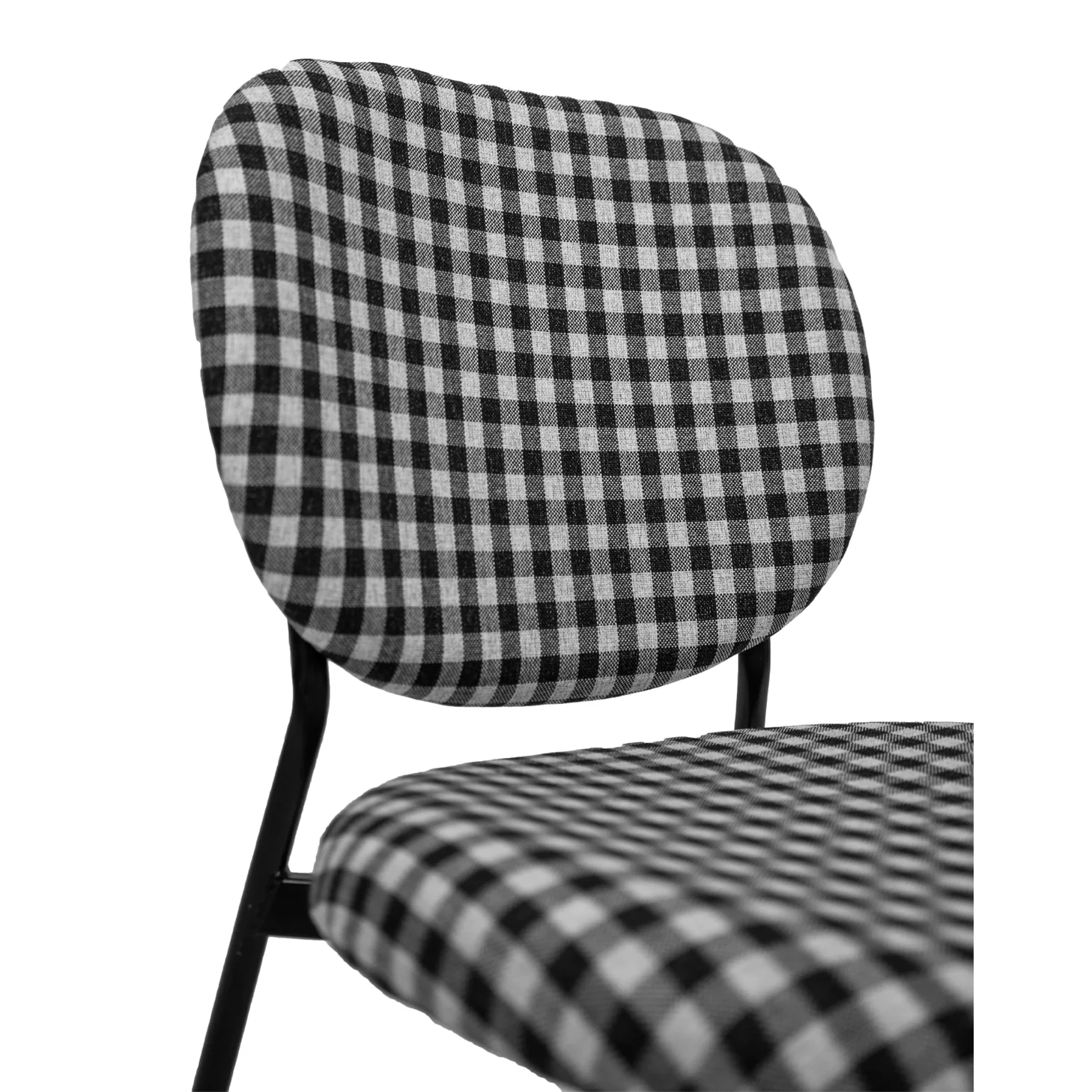 Vashi Dining Chair - Black 'n White Plaid - Image 7