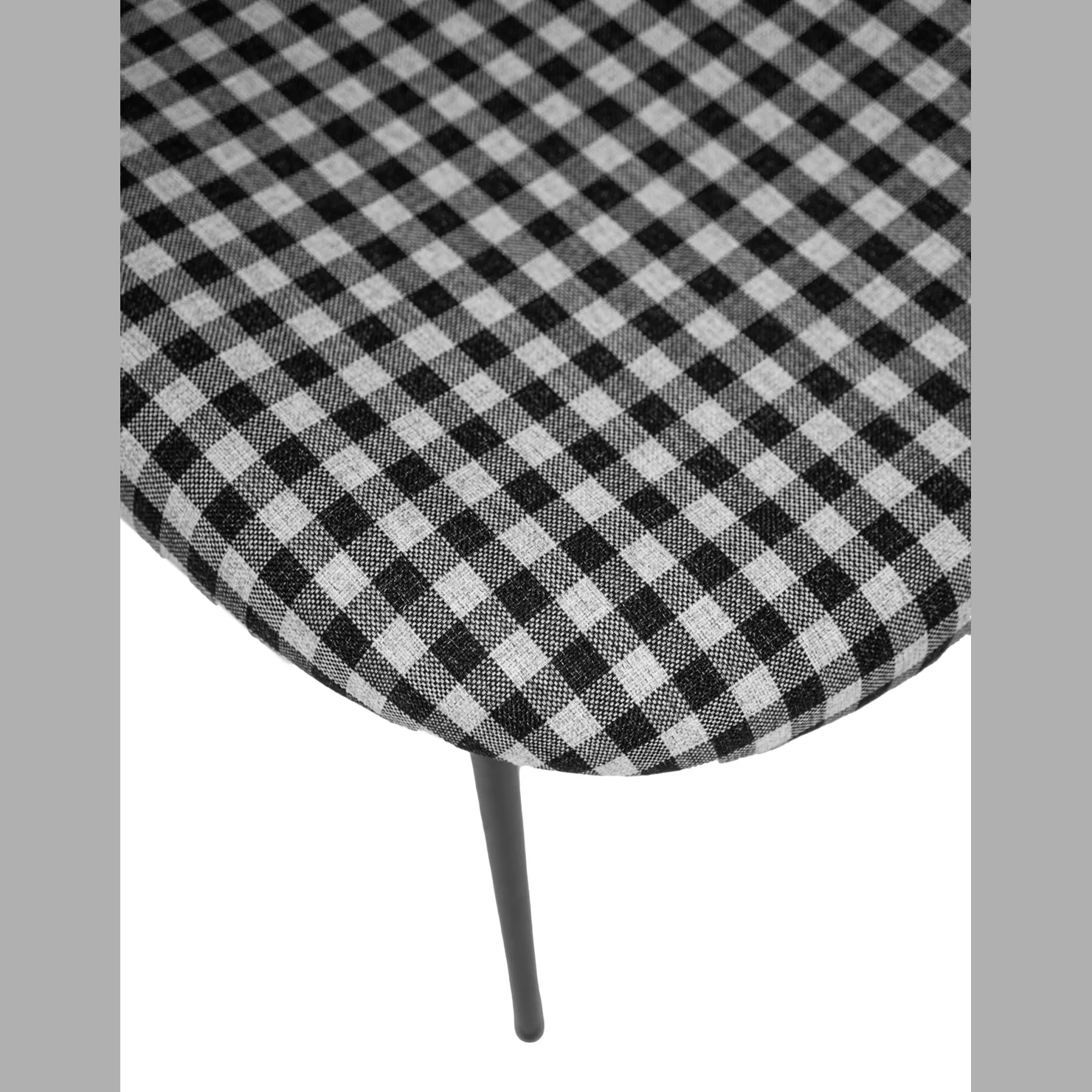 Vashi Dining Chair - Black 'n White Plaid - Image 8