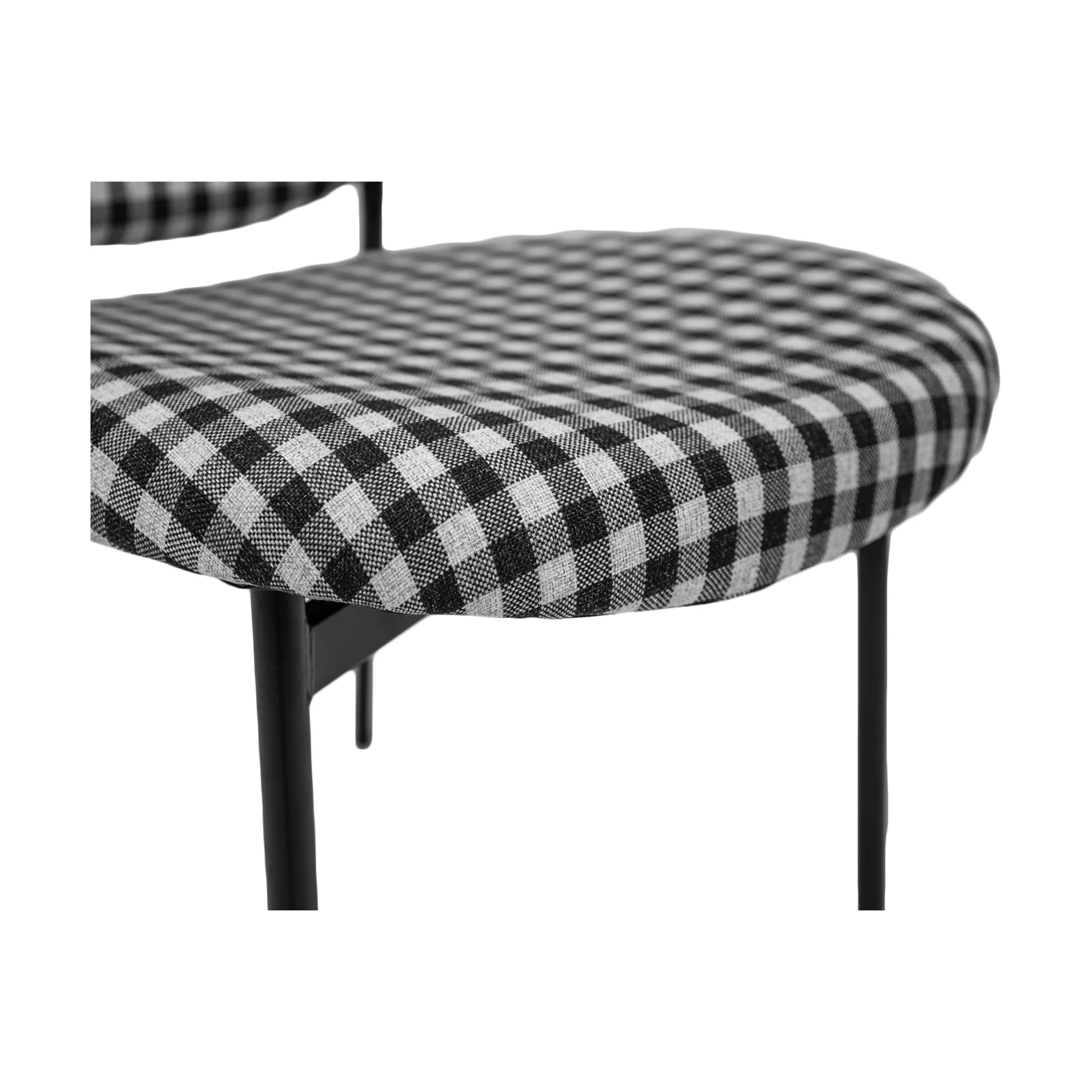 Vashi Dining Chair - Black 'n White Plaid - Image 9