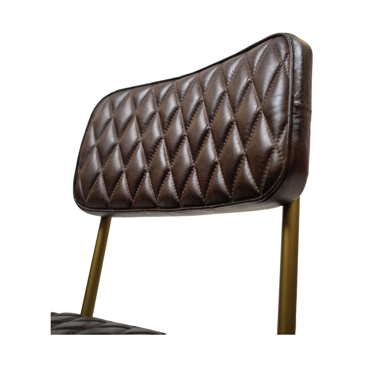 Vega Dining Chair Genuine Leather Seating - Tan - Image 11