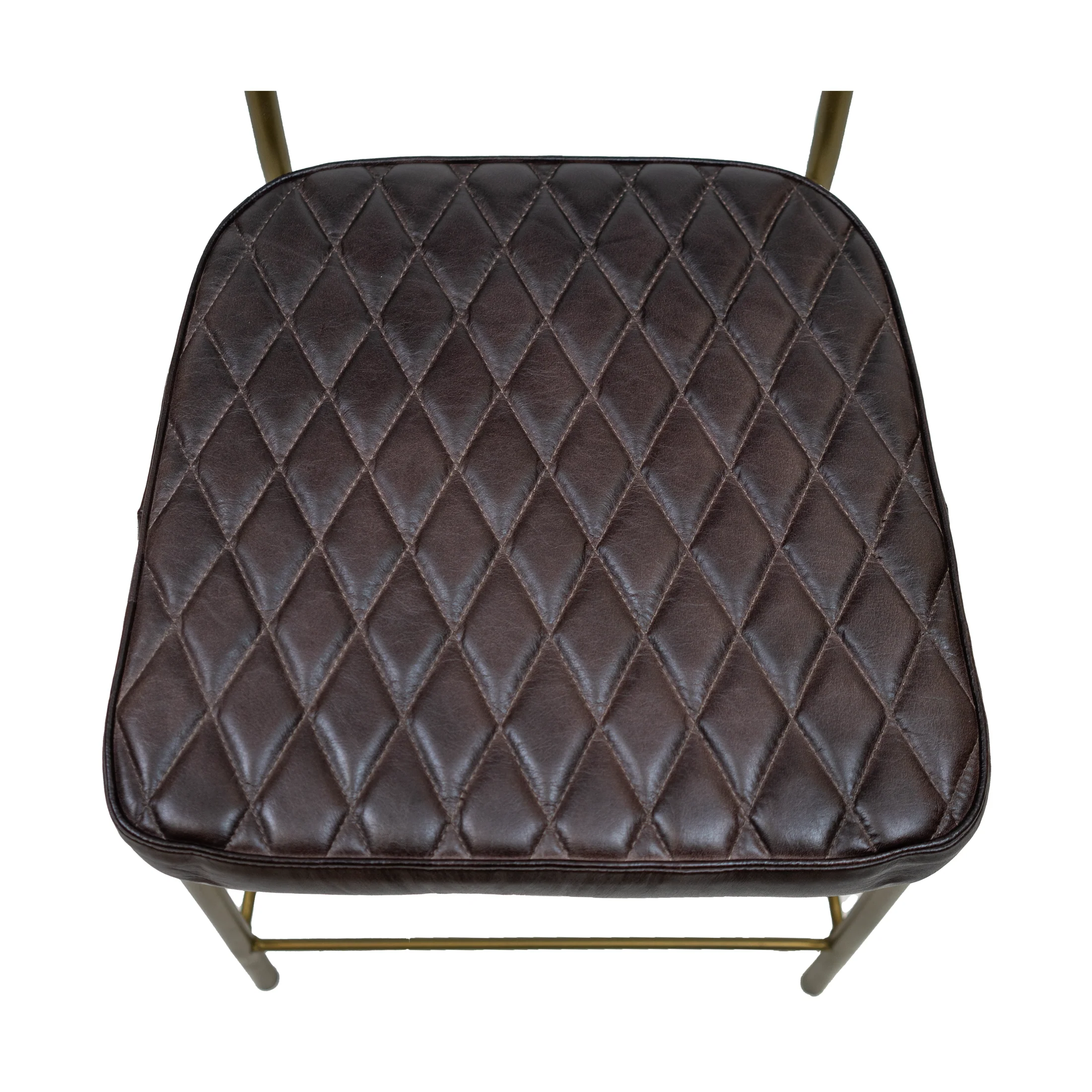Vega Dining Chair Genuine Leather Seating - Tan - Image 13
