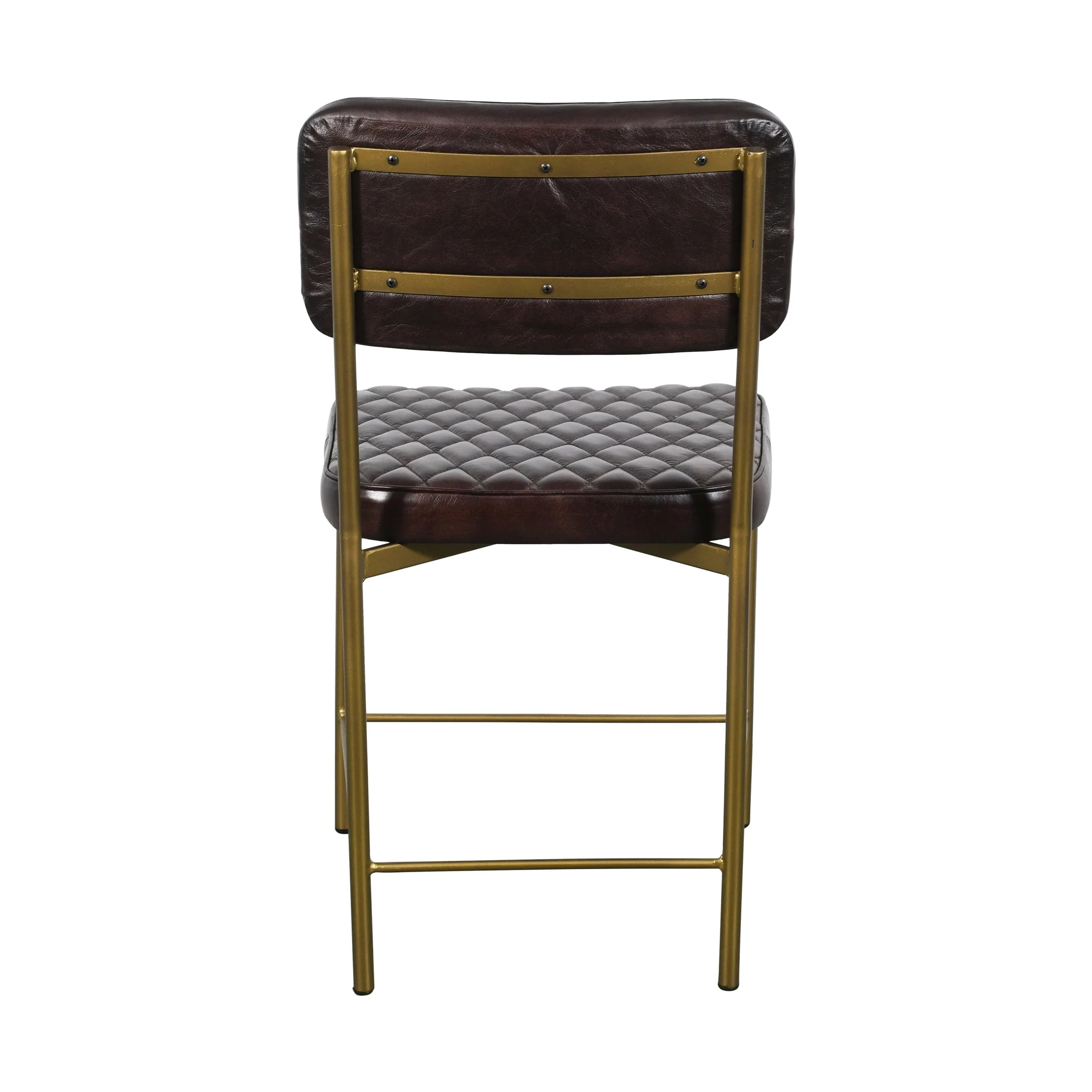 Vega Dining Chair Genuine Leather Seating - Tan - Image 3