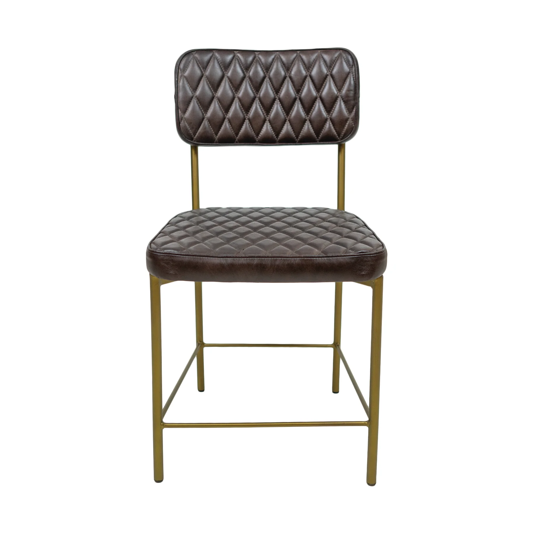 Vega Dining Chair Genuine Leather Seating - Tan - Image 4
