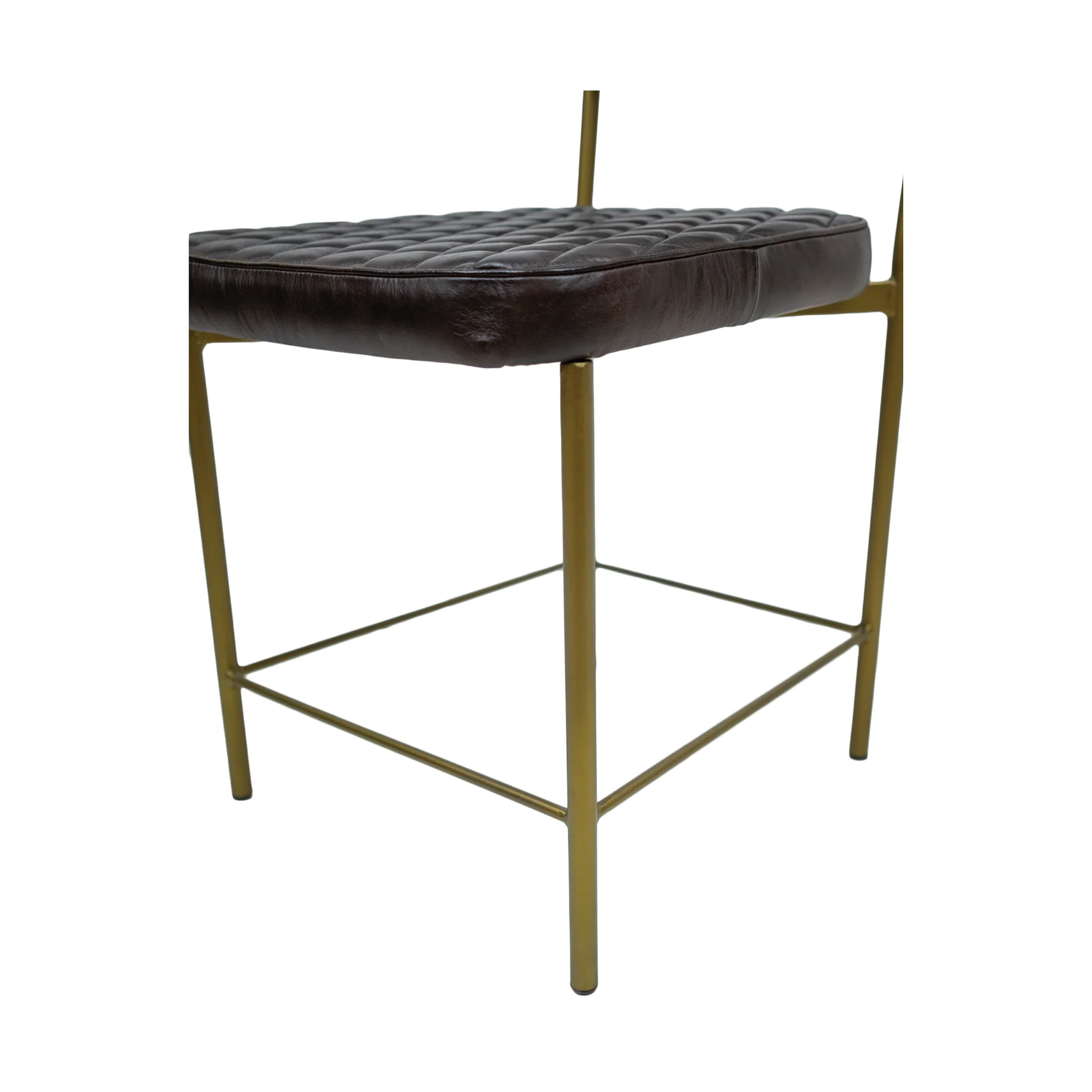 Vega Dining Chair Genuine Leather Seating - Tan - Image 6