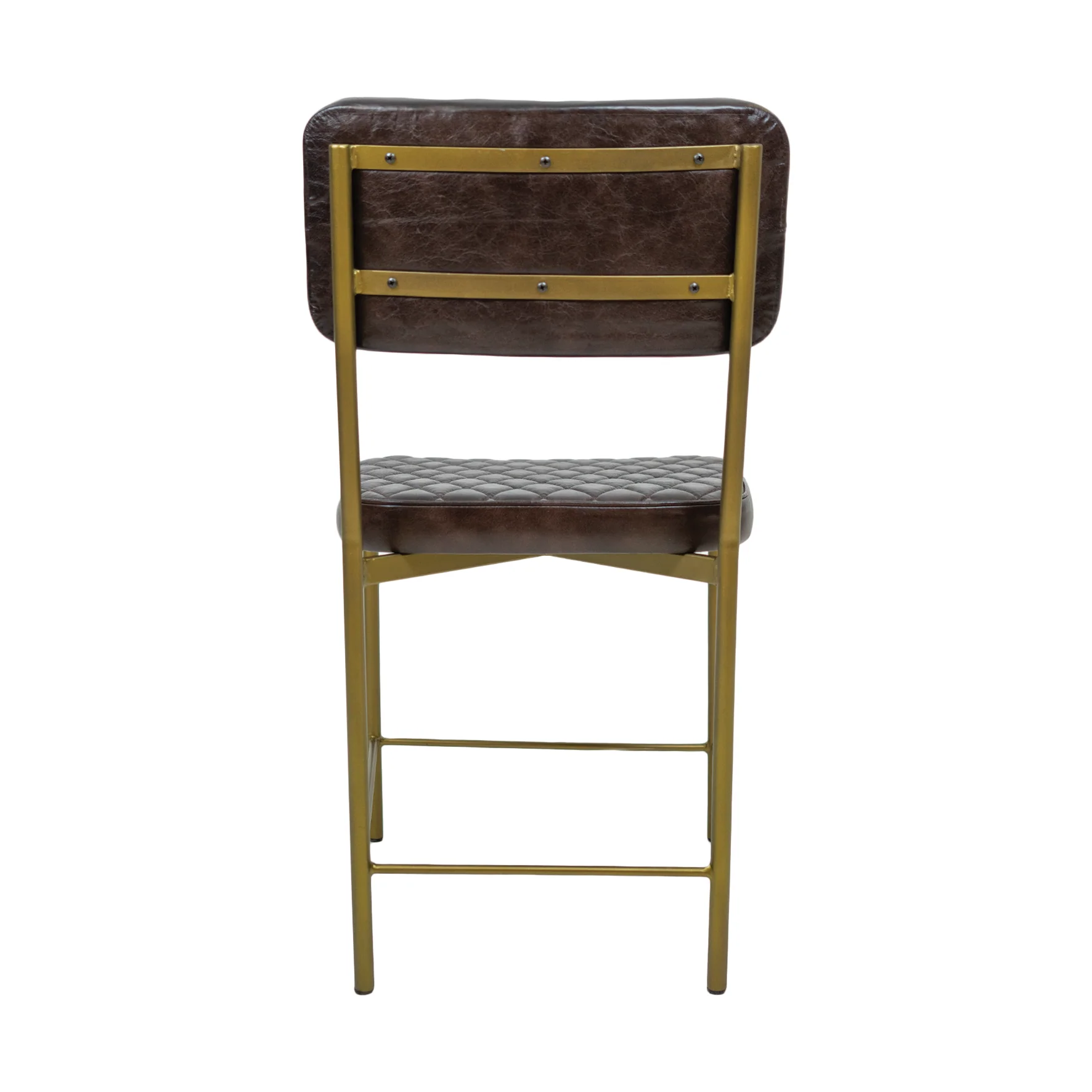 Vega Dining Chair Genuine Leather Seating - Tan - Image 8