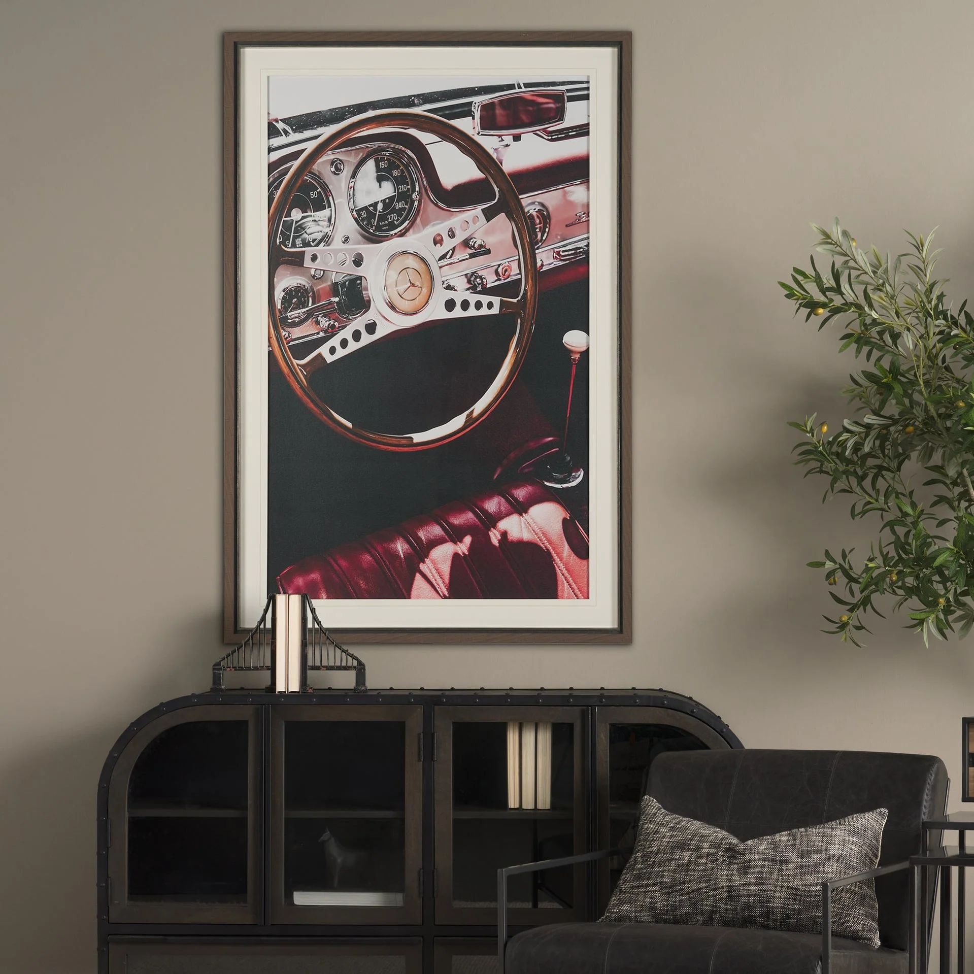 Vintage Car by Magda Izzard Textured Framed Art Print - Image 8