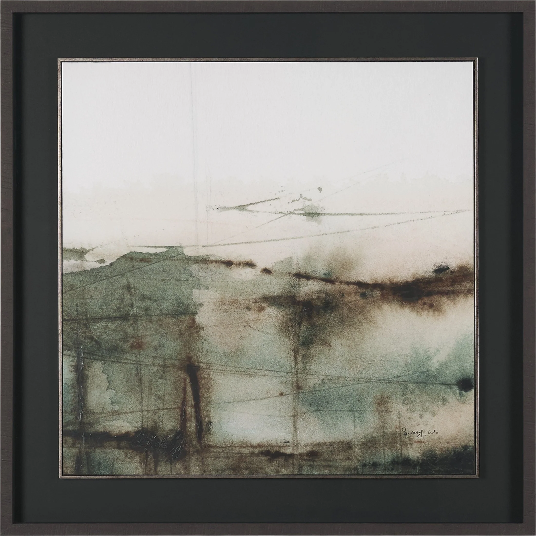 Watercolor Dreamscape Hand Embelished Framed Artwork