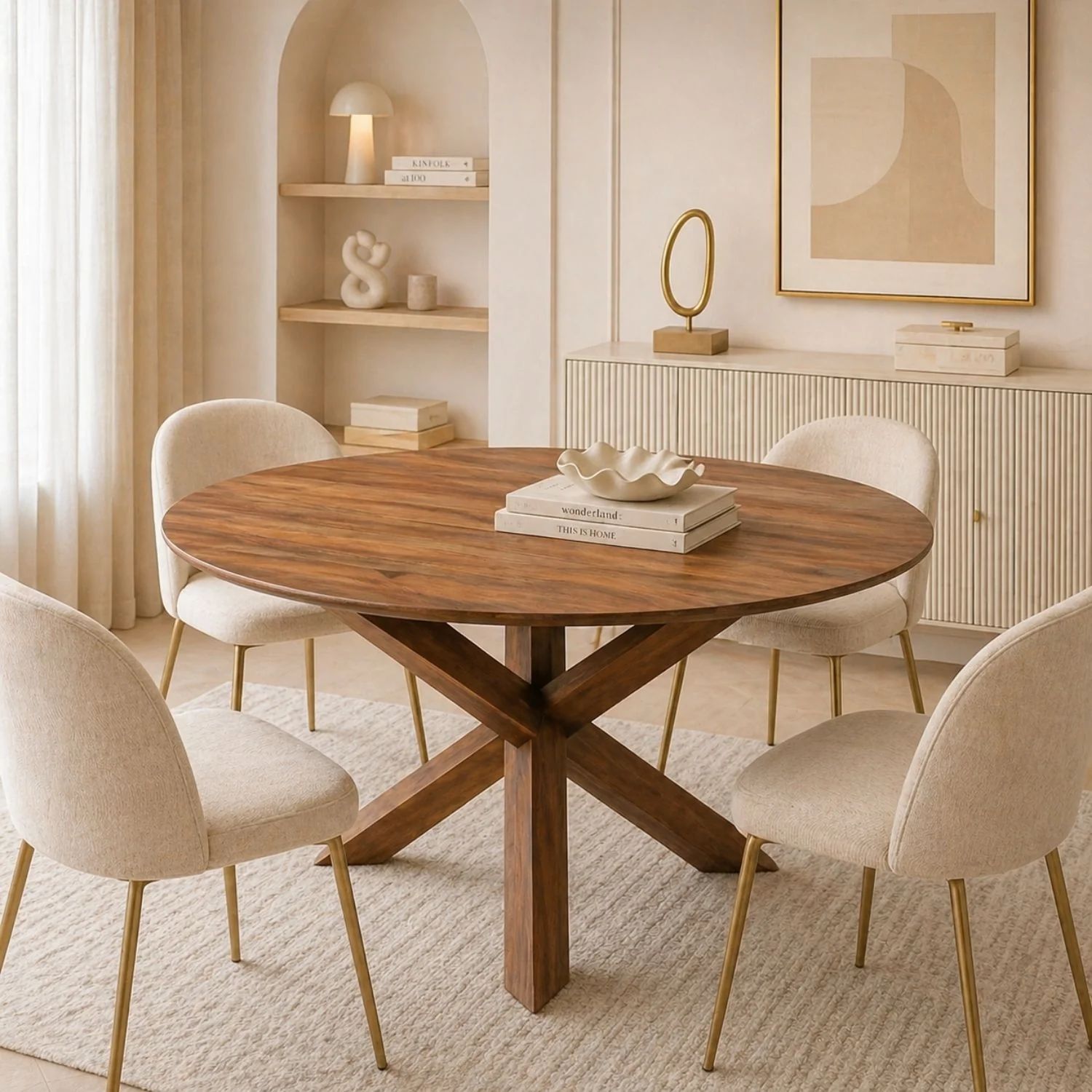 Wicklow 3-Legged Dining Table - Image 2