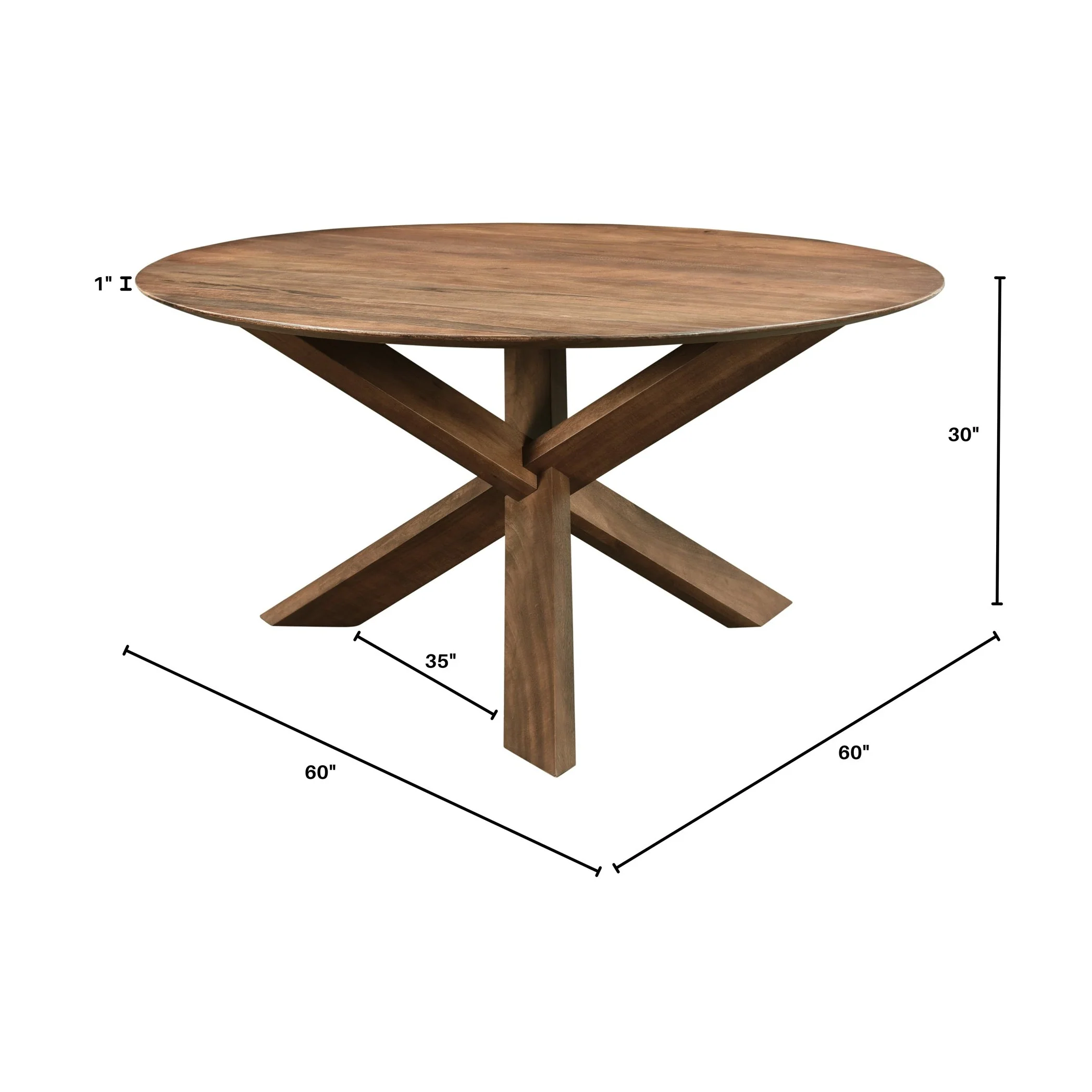 Wicklow 3-Legged Dining Table - Image 5