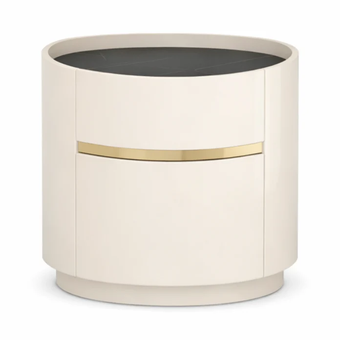 Zelie Glossy 2 Drawer Nightstands