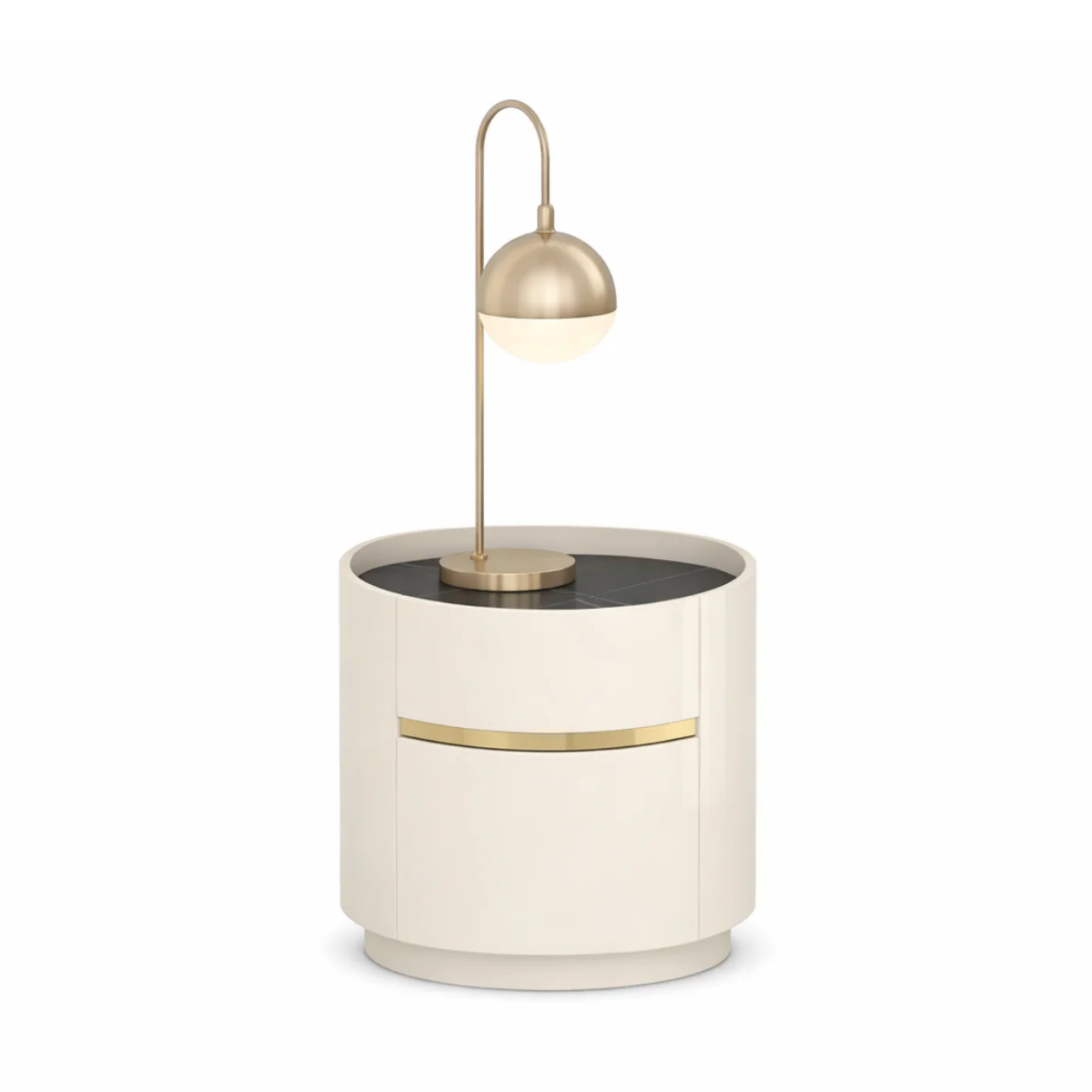 Zelie Glossy 2 Drawer Nightstands - Image 4